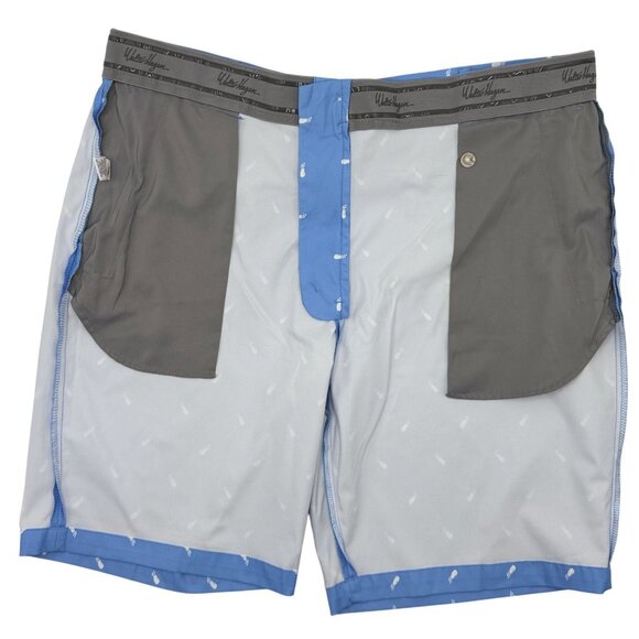 Walter Hagen Size 36 Mens Blue Golf Shorts With Pineapple Print Polyester/Spand - Picture 6 of 12